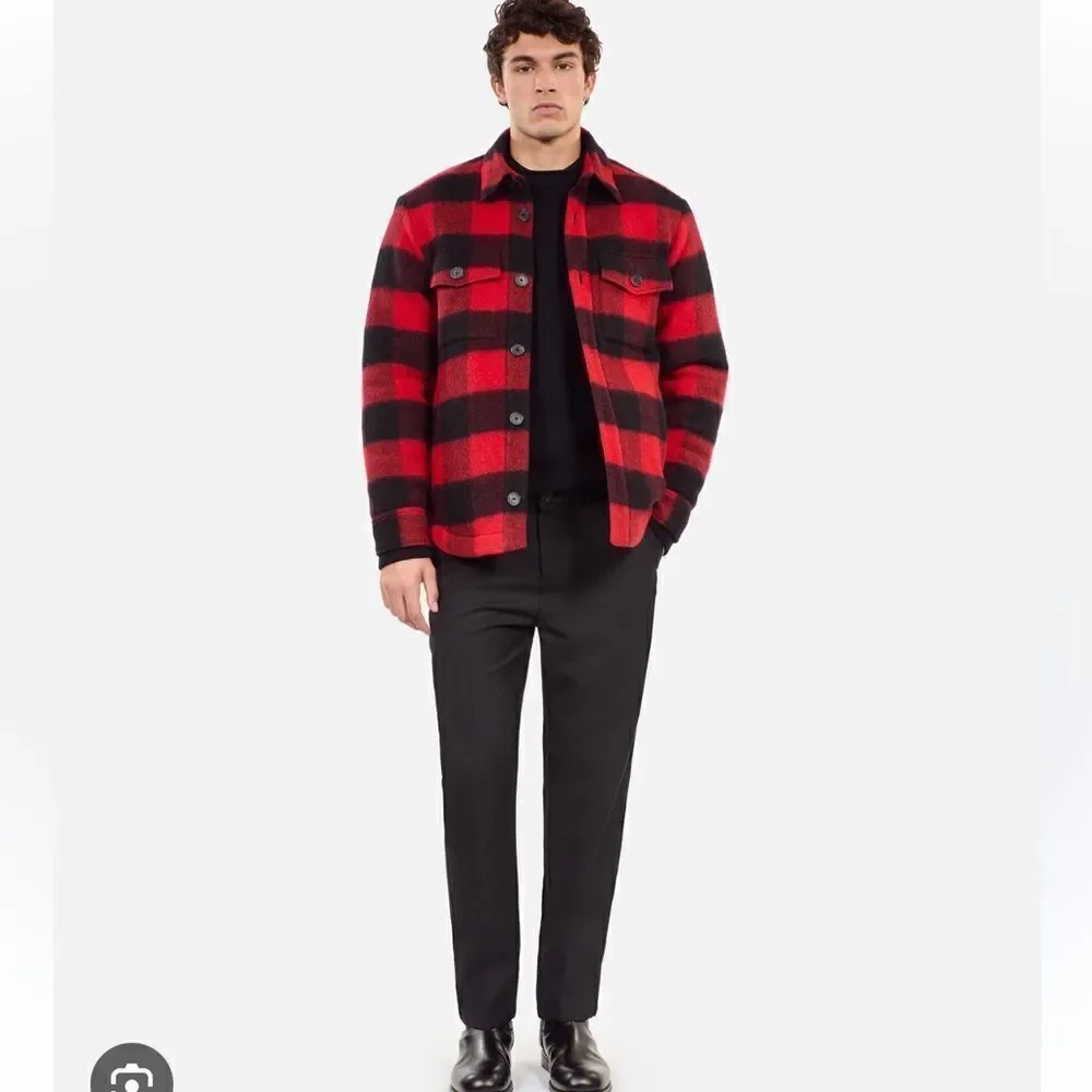 $615 The Kooples Overshirt-style checked jacket Men’s NWT Large